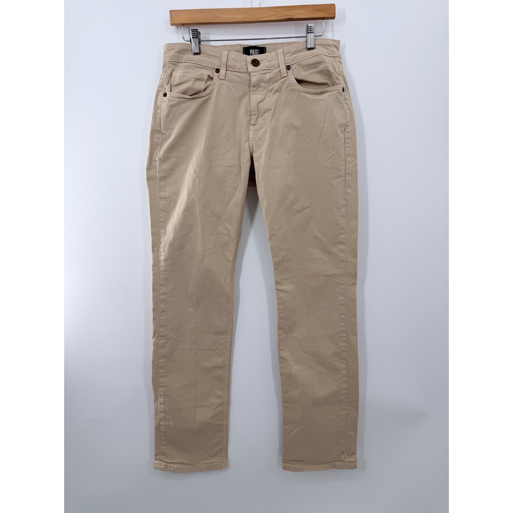 Paige Pants Men 30 (32x32)Tan Slim Straight Leg 5-Pocket Made in USA